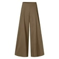 thumbnail image 5 of WTXUE Wide Leg Pants, Bell Bottoms Womens High Waist Casual Pants Comfy Pockets Relaxed Trousers, Palazzo Pants Slacks, Gold, 5 of 5