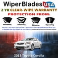 thumbnail image 2 of 2013 Toyota Corolla Beam Wiper Blades Wipers w/2yr Warranty (Set of 2) (WiperBladesUSA), 2 of 5