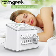 white noise sound machine,homgeek nature sounds machine,baby noise sound machine,sleep therapy sound machine with customize sound,dual volume adjustment and timer function