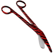 Red Zebra Full Coated Pattern Color Lister Bandage Scissors 7.25"