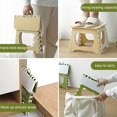 thumbnail image 3 of Folding Chair, Thickened Plastic Folding Stool, Safe and Solid Shower Stool, One Button Opening, Convenient for Indoor and Outdoor Use (Rice Colored), 3 of 5
