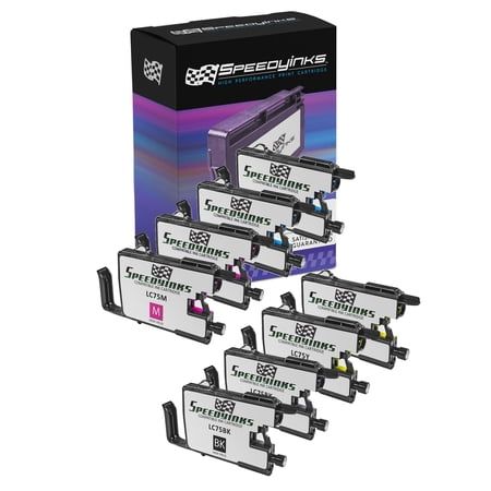 Speedy - Compatible LC-75 LC75 Set of 8 Cartdiges LC75BK LC75C LC75Y LC75M for use in MFCJ6510DW  J6710DW  J6910DW  J280W  J430W  J625DW  J825DW  J425W  J835DW  J435W  J5910DW