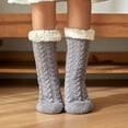 thumbnail image 2 of Besolor Womens Winter Thick Slipper Socks Warm Fleece Lined Non Slip Fuzzy Socks Thermal Indoor Home Socks Christmas, 2 of 4