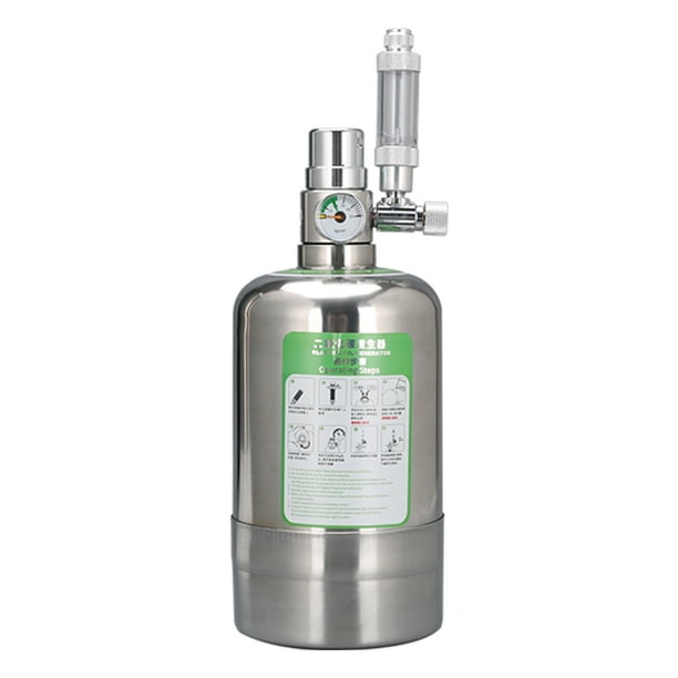 Generador CO2 DQrwqpou 1 Litro Kit Tanque Peces Acero Inoxidable