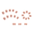 thumbnail image 5 of Short False Nails Nails Tips Short Nail Tips for Acrylic Nails Coffin Coffin Press on Nails Medium Length round Short Gel Nail Tips Pink False Nail Patch Simple French Wearing Nail Short 24 Pieces, 5 of 6