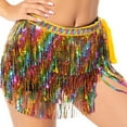 thumbnail image 5 of Women's Sequin Tassel Skirts Rave Fringe Hip Scarf for Festival, 5 of 9