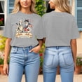 thumbnail image 2 of Trendfront Womens Summer Crew Neck Short Sleeve Tops Cute Cartoon Character Graphic Tees Pattern Printed Casual Style Wear T-Shirts, 2 of 6