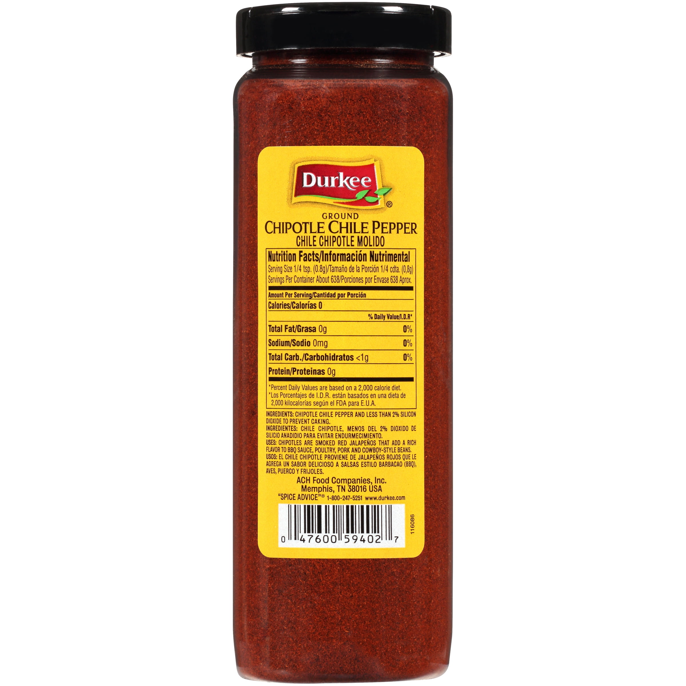 Durkee® Ground Chipotle Chile Pepper 18 oz. Shaker