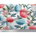 thumbnail image 2 of Soimoi Crepe Silk Fabric Leaves & Floral Artistic Printed Fabric 1 Yard 42 Inch Wide, 2 of 3