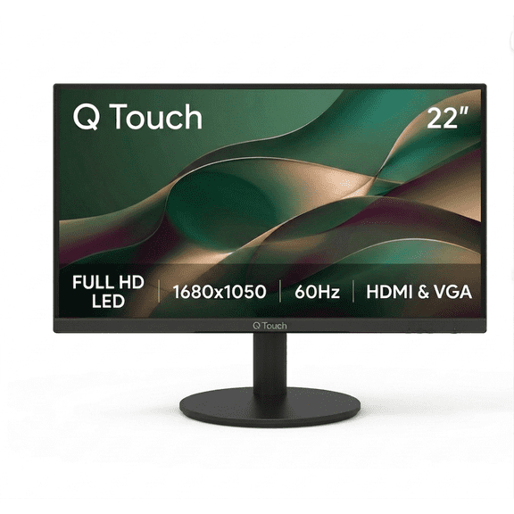 Monitor LED Q-touch 22 Pulgadas Resolución 1680 x 1050 HD HDMI VGA 60Hz 5ms Negro