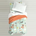 thumbnail image 4 of Dream Factory Woodland Friends Twin 5 Piece Comforter Set, Polyester, Microfiber, Green, Blue, Child, 4 of 6