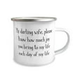 thumbnail image 2 of Useful Wife 12oz Camper Mug, My darling wife, please know how much joy you bring to my life each, Present For Wife, Cheap Gifts From Husband, 2 of 2