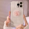 thumbnail image 2 of Funda de teléfono transparente con lazo 3D coreano para iPhone 16, 15, 14, 13, 12, 11 Pro Max, XS, X, XR, 7, 8 Plus, 13 MINI, funda transparente bonita con diseño de caramelo, 2 of 4