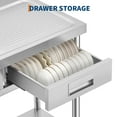 thumbnail image 4 of BeesClover Évier Utilitaire Autoportant en Acier Inoxydable, Évier Commercial à Bol Unique avec Établi Gauche et Robinet, 4 of 7