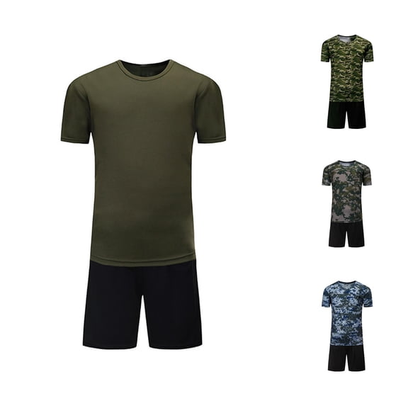 HCYSFG Boys Camouflage Print Outfit Sets 2 Piece T Shirt And Shorts Crewneck Short Sleeve Clothing Sets Elastic Waist Matching Sets