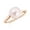 Rose Gold, variant on Pearl Ring Sterling Silver Fresh Water Pearl Solitaire Rings for Women 925 Silver June Birthstone Rings for Teen Girls Wedding Anniversary Twisted Ring Yellow Gold Plated Ring Size 7, 10MM