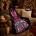 thumbnail image 3 of Rising Healing Thriving Phoenix Butterfly Breast Cancer Awareness, Dramatic Artistic Scene, Warm Flannel Blanket for Living Room and Bedroom, Art Lovers Valentine's Day Gift, Artistic Home Decor, 3 of 7