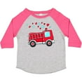 thumbnail image 3 of Inktastic Valentine Fire Truck with Hearts Boys or Girls Toddler T-Shirt, 3 of 5