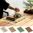 thumbnail image 1 of Eco-Friendly 18" x 12" Bamboo Table Place mats Natural Non-Slip Bamboo Table Decor Placemats for Kitchen Dining Room, 1 of 8