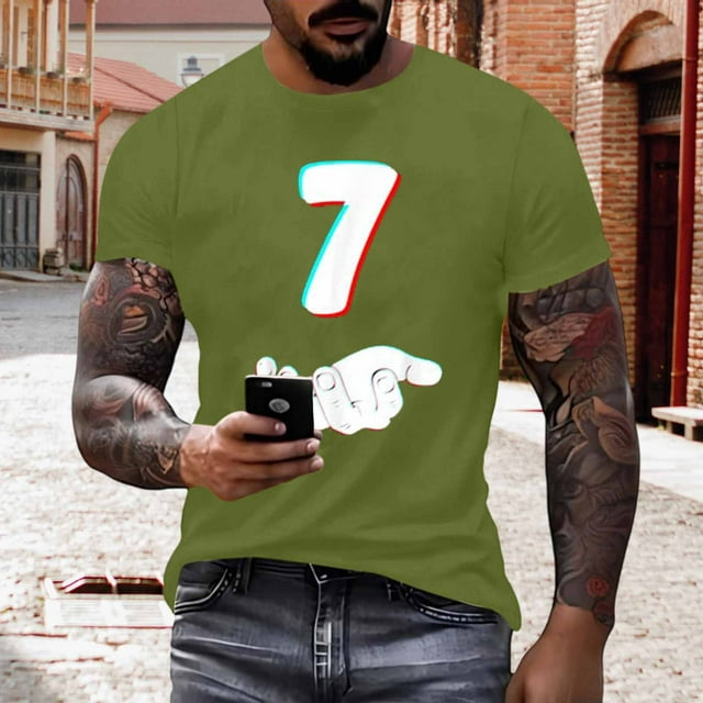 Tops para hombre, blusas y camisas de manga corta con cuello redondo para hombre, jersey informal con cuello redondo estampado para hombre, pantalones cortos deportivos para fitness, blusa de poliéste
