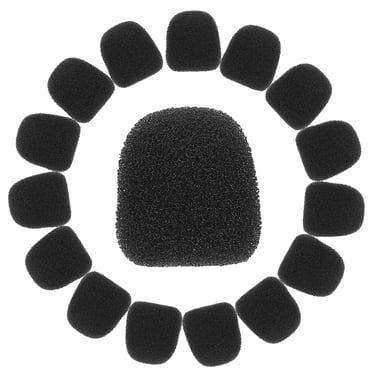 FOMIYES Sponge Microphone Windscreen Black for Outdoor Use 20Pcs