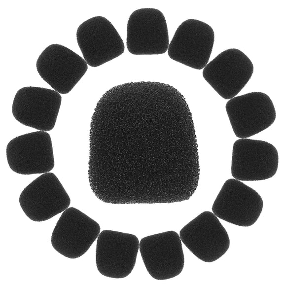 FOMIYES Sponge Microphone Windscreen Black for Outdoor Use 20Pcs