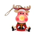 thumbnail image 1 of Glowing Christmas Hanging Ornament Christmas Tree Decoration Sign Wooden Hanging Reindeer, 1 of 6