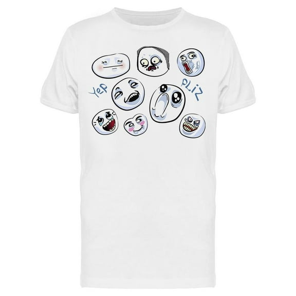 Internet Memes Faces T-Shirt Men -Image by Shutterstock, Male Small
