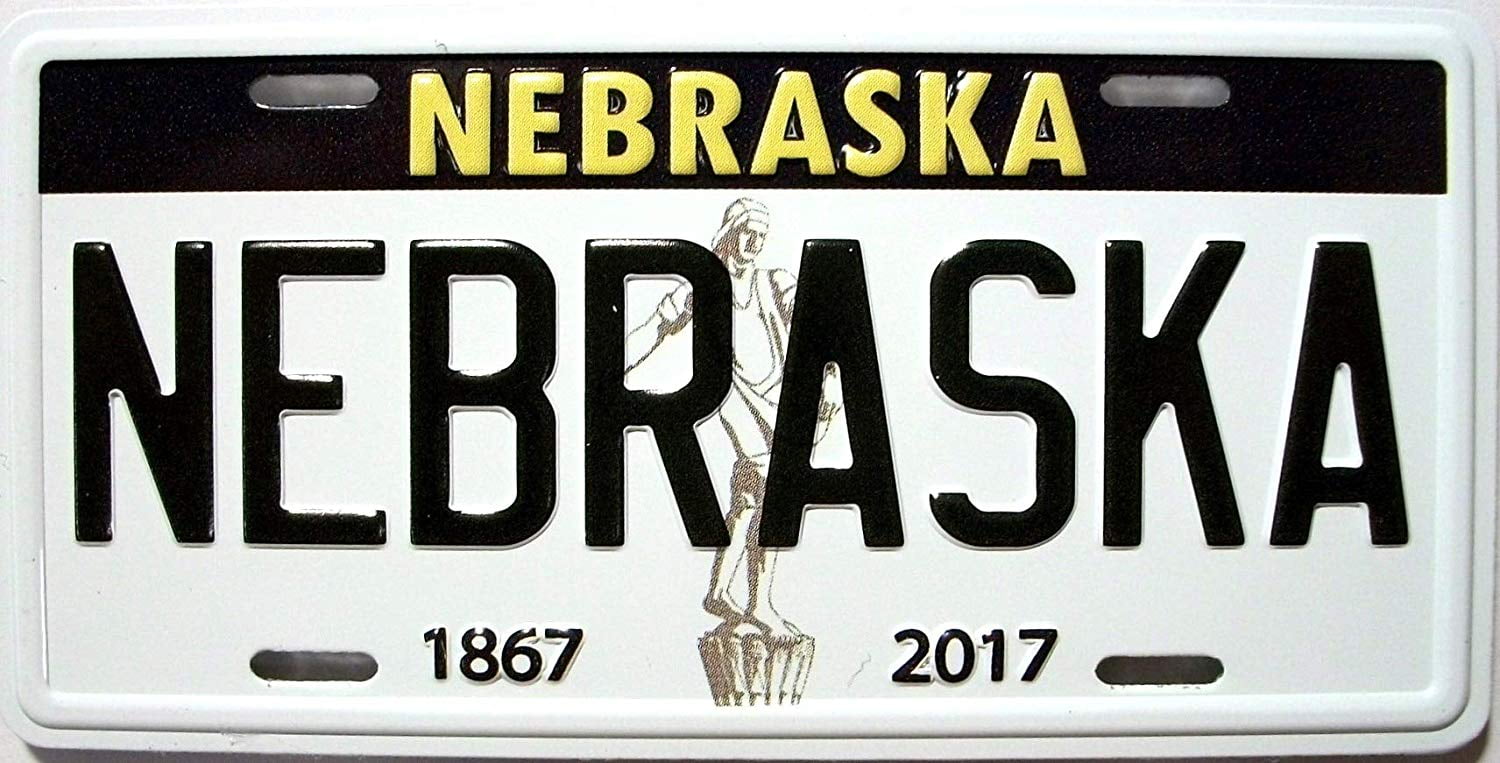 Nebraska State License Plate Novelty Fridge