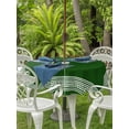 thumbnail image 4 of Outdoor Tablecloth with Umbrella Hole Zipper Green Greek Key Round Tablecloth 60" Waterproof Outside Table Cloth Geometric Greece Ancient Farmhouse Geo Patio Table Cover Tablecloths for Picnic Party, 4 of 8