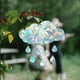thumbnail image 3 of CHAO Paquete de 2 pegatinas de diamante para ventana, nubes, gotas de lluvia, pegatinas de cristal de alerta de pájaros, película anticolisión para atrapar el sol del arcoíris, 3 of 5