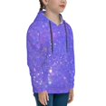 thumbnail image 3 of Haiem Purple Glitter Pattern Boys Hoodie, Youth Pullover Hooded Sweatshirt, Kangaroo Pocket Hoodie for Kids Girls -Large, 3 of 6