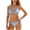 Light Blue, variant on Women's Ruffle Bikini Swimsuit Two Piece Lace Up Striped Swimwear Solid Color Beach Vacation Pool Party, Hot Pink S