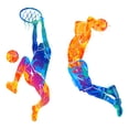 thumbnail image 3 of Mefoss Colorful Basketball Player Silhouette Wall Decals Sticker, 3 of 6