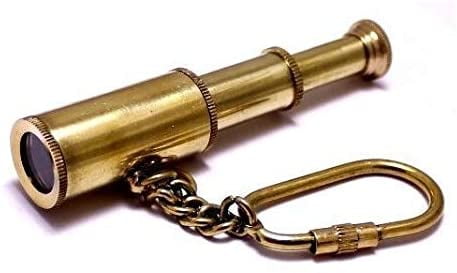 Necklace Style Lot 10 Brass Telescope Keychain Keyring Pendant Maritime Gift 