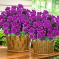 thumbnail image 4 of Zukuco 6 Bundles Artificial Outdoor Flowers Fake Silk Camellia Flowers Outdoor UV Resistant Garden Plants Bush Faux Flowers Home Decor Garden Patio Balcony Vase Table Decor(Purple), 4 of 7