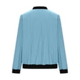 thumbnail image 4 of HUITKMM Veste d'Hiver pour Femmes Veste Décontractée à Fermeture Éclair Couleur Unie, 4 of 5