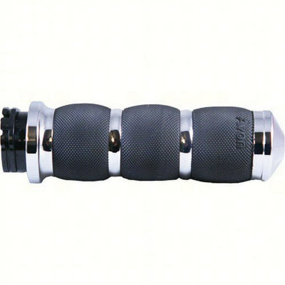 Avon Air Cush Heated Chrome 1" Handlebar Grips (AIR-91-FLY-HT)