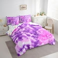 thumbnail image 3 of Manfei Gradient Tie Dye Bedding Comforter Set 7pcs for Female Men Adults,Watercolor Artwork Queen Bedding Sets Super Cozy,Abstract Ombre Queen Sheet Sets,Ultra Soft Home Decor,Reversible, 3 of 8