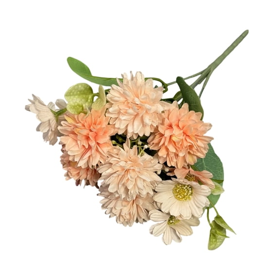 Artificial Flowers Small ball chrysanthemum Bouquet,Vintage Wedding Home Table for Door Decor Reusable Bouquet of Rose Flowers for Valentine Wedding Birthday Party