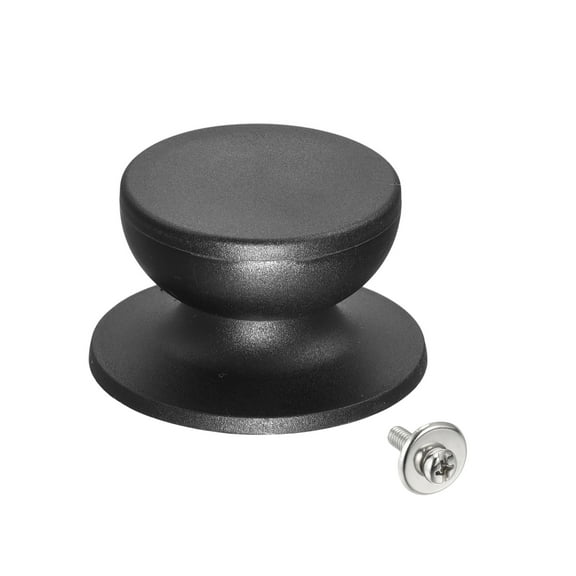 Uxcell Universal Pot Lid Cover Knob Handle Cookware Replacement Holding Knob Pan Cover Knob Black 2pcs
