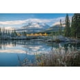 thumbnail image 2 of Lake with mountains in background  Beaverlodge  Three Sisters  Canmore  Alberta  Canada Print by Panoramic Images, 2 of 2