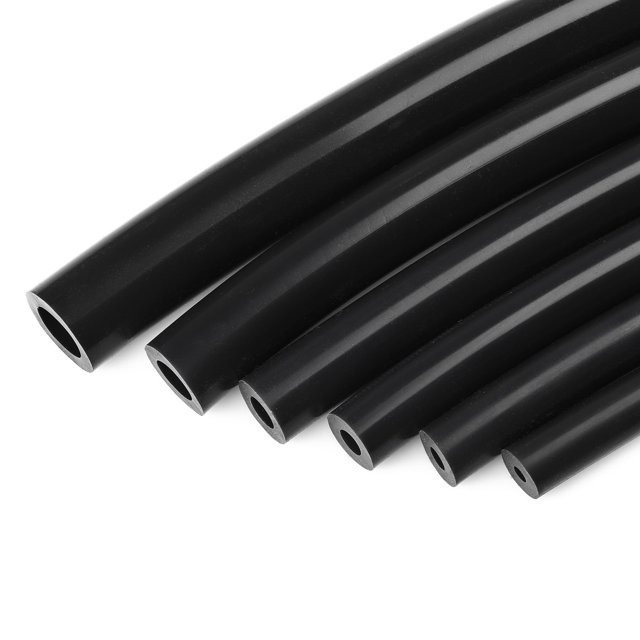 Ucreative 1/8"" 5/32"" 3/16"" 1/4"" 5/16"" 3/8"" Kit de manguera de tubo de vacío de silicona automotriz de alto rendimiento para aire y agua 6PCS 5FT (negro)