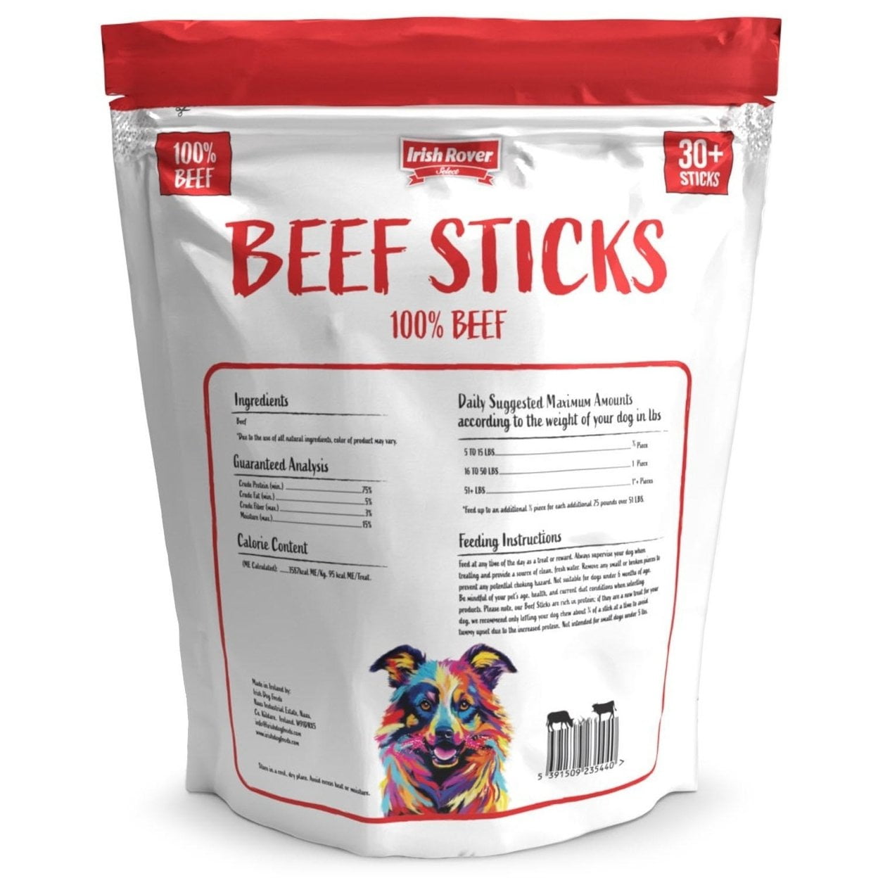 Irish Rover Beef Stick Dog Treats (35 Ounce)