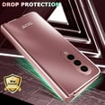 thumbnail image 4 of Compatible Samsung Galaxy Z Fold 4 5g Case with Screen Protector & Hinge Protection,Frosted Electroplating Protective Cover Case Non-Fingerprint Cases for Samsung Z Fold 4 Phone Case Rose Gold, 4 of 7