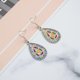 thumbnail image 2 of Colección Pendientes de gota de aceite con gancho de plata de estilo étnico para mujeres y niñas, regalos de aniversario de cumpleaños de San Valentín, 2 of 4