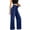 Dark Blue, variant on LWavelet Denim Pants Women Lightweight Wide Leg Jeans Summer Fall High Waisted Straight Leg Trousers with Pockets