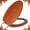 Zinc Alloy Hinge, variant on Elongated Wooden Toilet Seat with Zinc Alloy Hinges, Easy to Install and Clean, Anti-pinch, Walnut