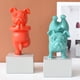 thumbnail image 2 of Estatua de resina masculina bulldog francés TUNC Decoración de yoga 3 piezas rojo verde amarillo, 2 of 5