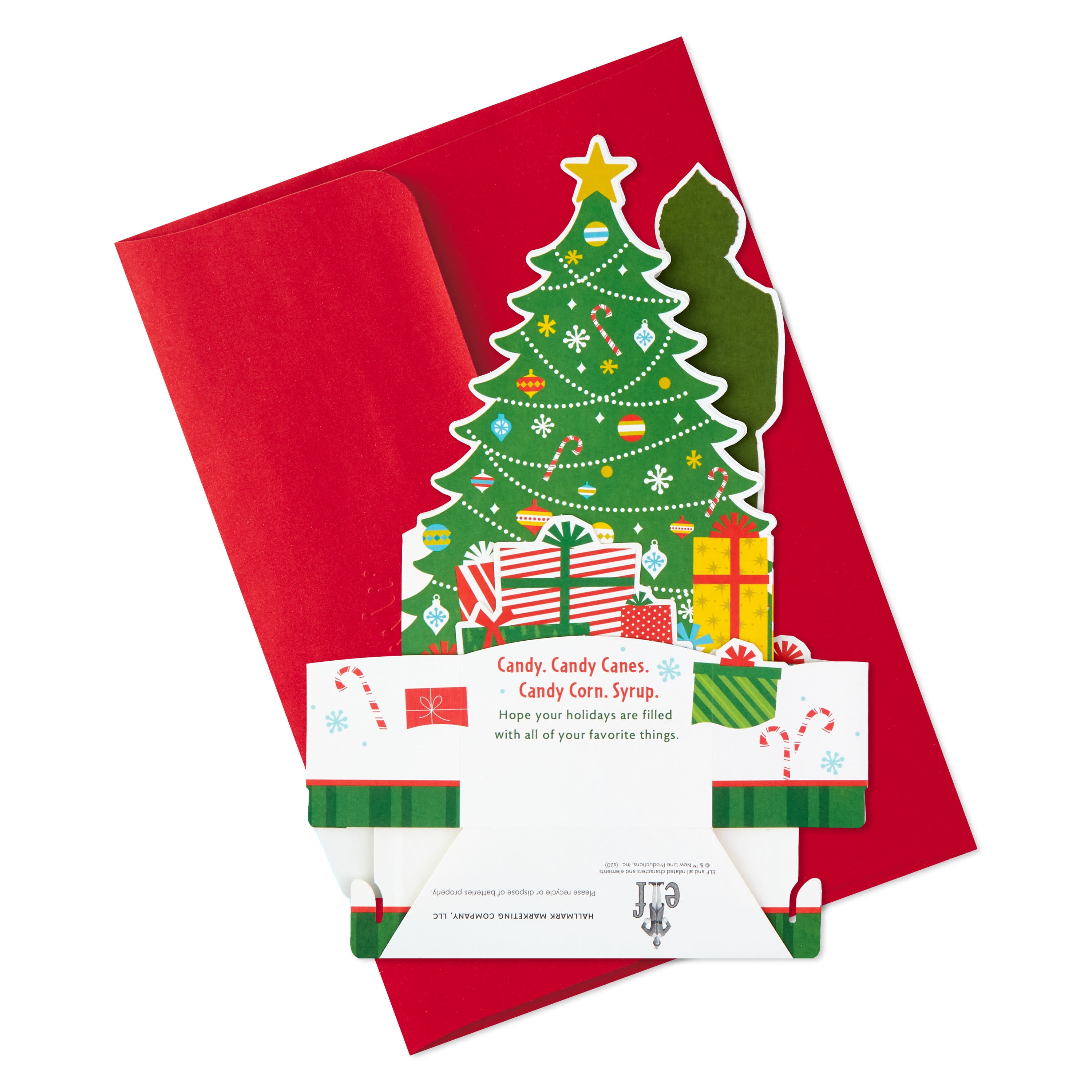 Hallmark Paper Wonder Elf Displayable Pop Up Christmas Card with Sound (Buddy the Elf)